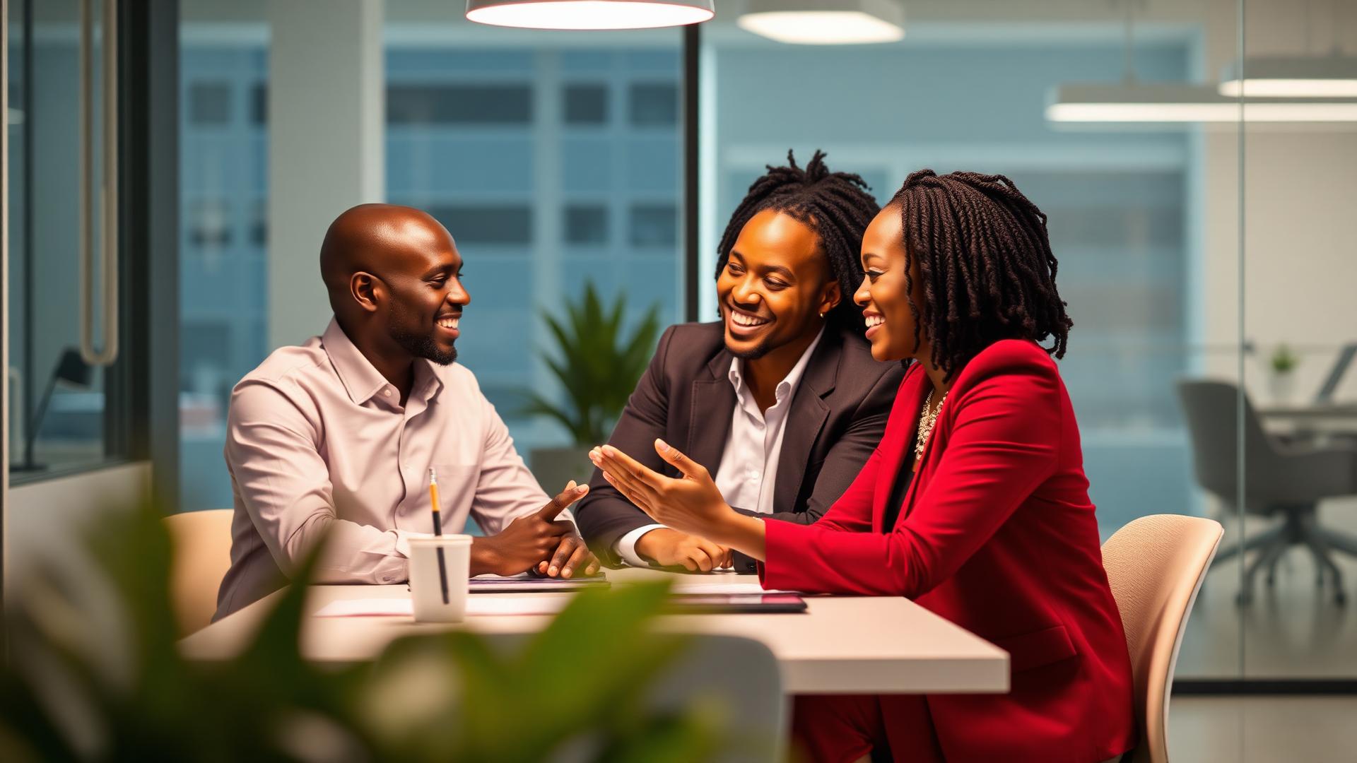 Business consultation meeting in a modern office